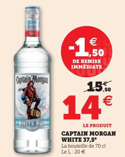 CAPTAIN MORGAN WHITE 37,5°