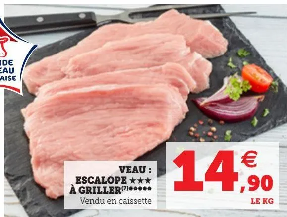 veau: escalope à griller