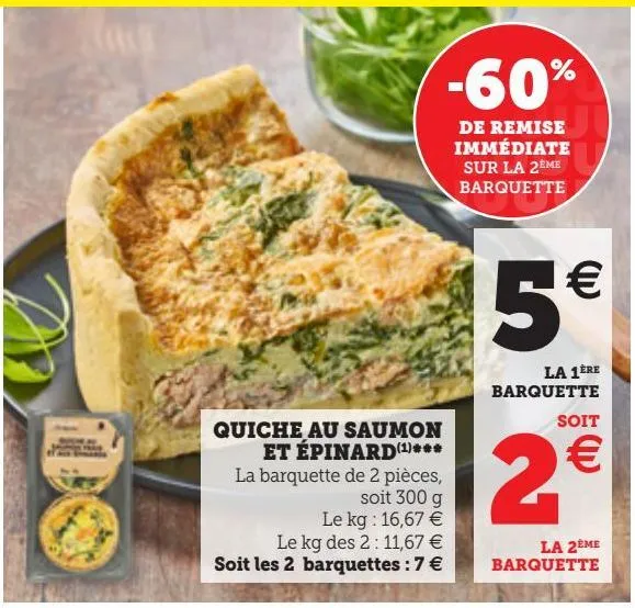 quiche au saumon et épinard