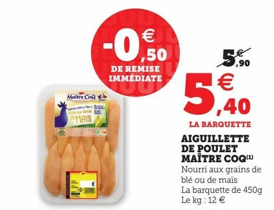 aiguillette de poulet maître coq