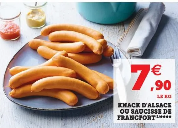 knack d'alsace ou saucisse de francfort