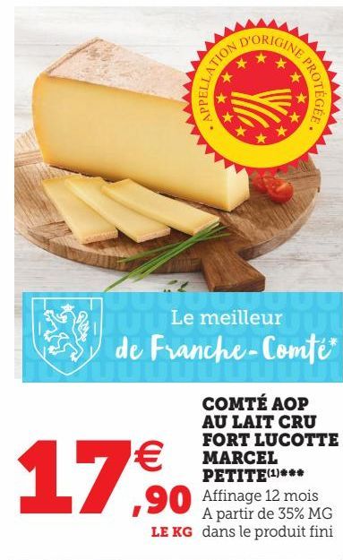 COMTÉ AOP AU LAIT CRU FORT LUCOTTE MARCEL PETITE