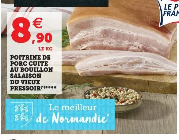 poitrine de porc cuite au bouillon salaison du vieux pressoir