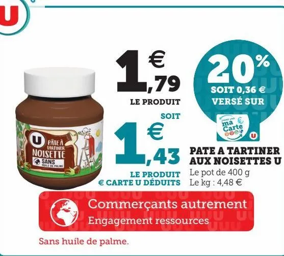 pate a tartiner aux noisettes u