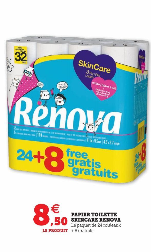 PAPIER TOILETTE SKINCARE RENOVA