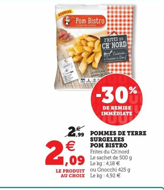 pommes de terre surgelees pom bistro