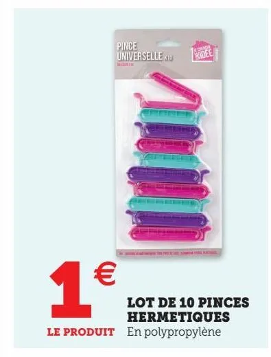 lot de 10 pinces hermetiques