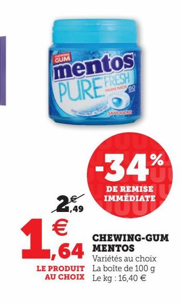 CHEWING-GUM MENTOS