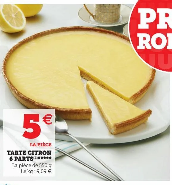 tarte citron 6 parts