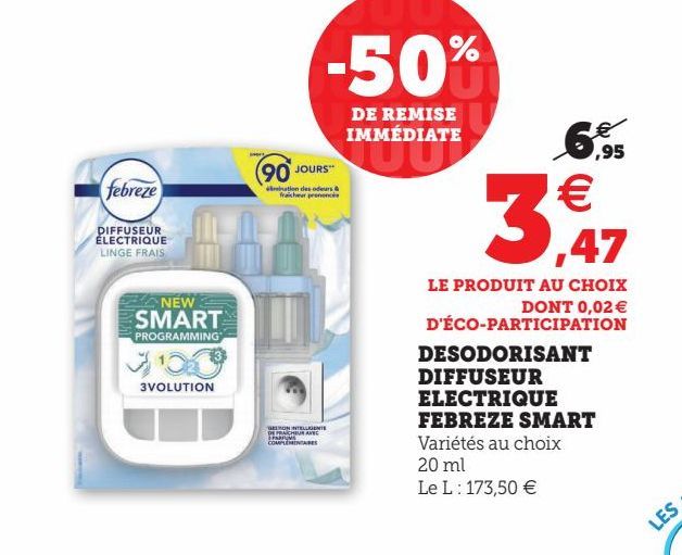 DESODORISANT DIFFUSEUR ELECTRIQUE FEBREZE SMART