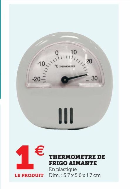 THERMOMETRE DE FRIGO AIMANTE