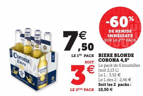 BIERE BLONDE CORONA 4,5