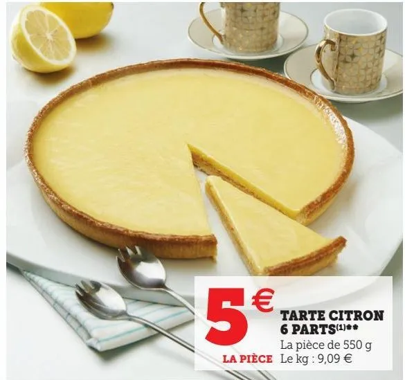 tarte citron 6 parts