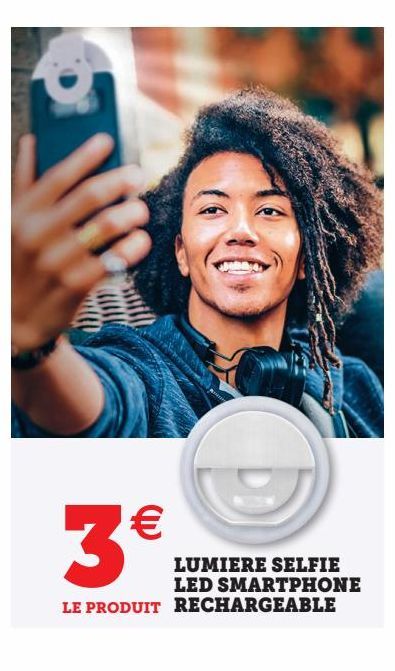 LUMIERE SELFIE LED SMARTPHONE RECHARGEABLE