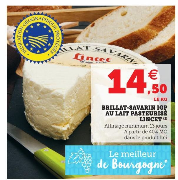 BRILLAT-SAVARIN IGP AU LAIT PASTEURISÉ LINCET (1) 