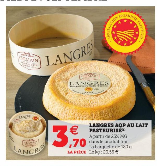 LANGRES AOP AU LAIT PASTEURISÉ(1)