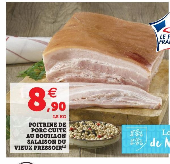 POITRINE DE PORC CUITE AU BOUILLON SALAISON DU VIEUX PRESSOIR(1)