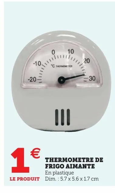 thermomètre de frigo aimante