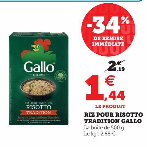 RIZ POUR RISOTTO TRADITION GALLO