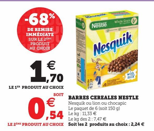 barres de céréales Nestlé