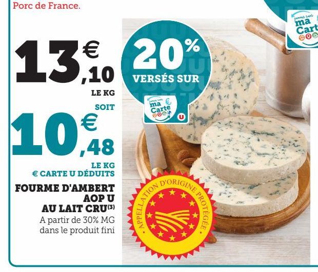 FOURME D'AMBERT AOP U AU LAIT CRU(3)