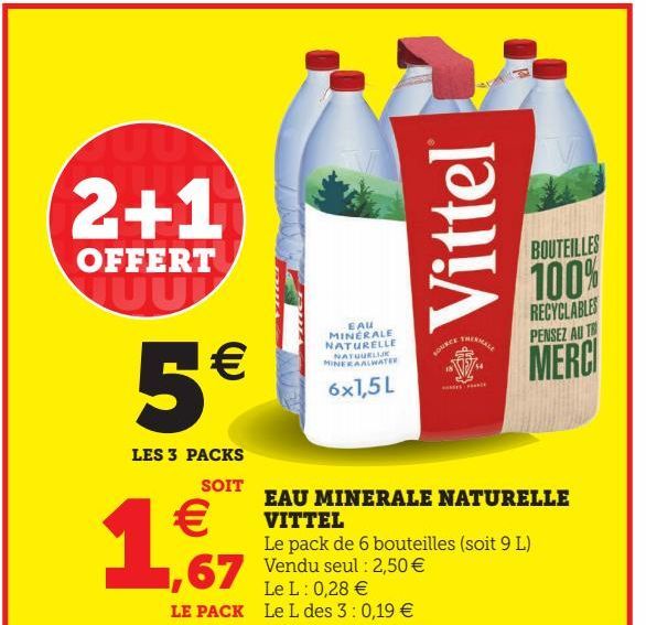 EAU MINERALE NATURELLE VITTEL