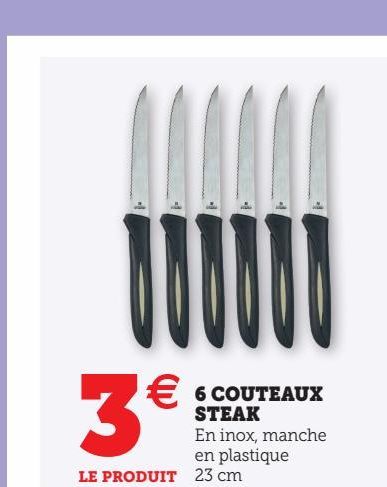 6 couteaux steak