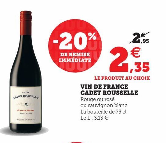 VIN DE FRANCE CADET ROUSSELLE