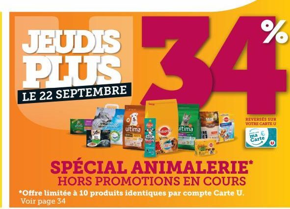 34% special animalerie hors promotions en cours