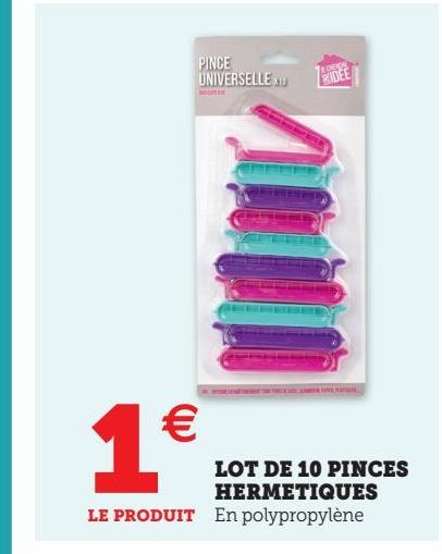 Lot de 10 pinces hermetiques