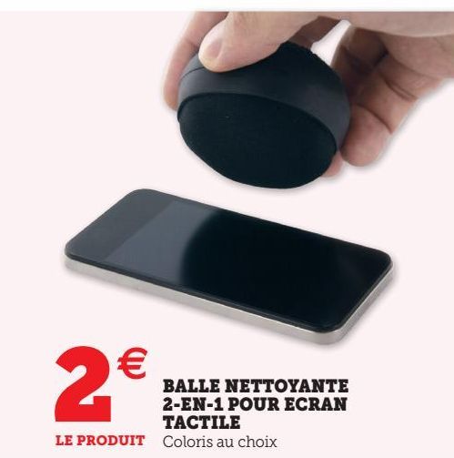 BALLE NETTOYANTE 2-EN-1 POUR ECRAN TACTILE