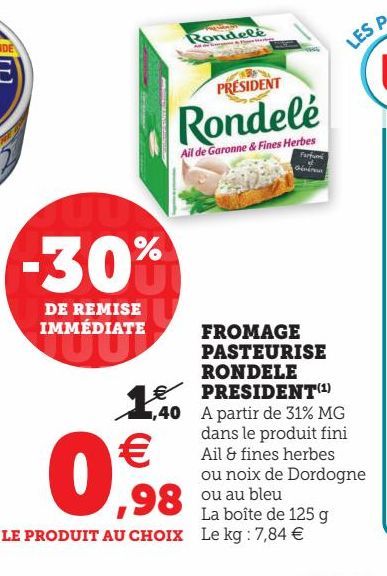FROMAGE PASTEURISE RONDELE PRESIDENT(1)