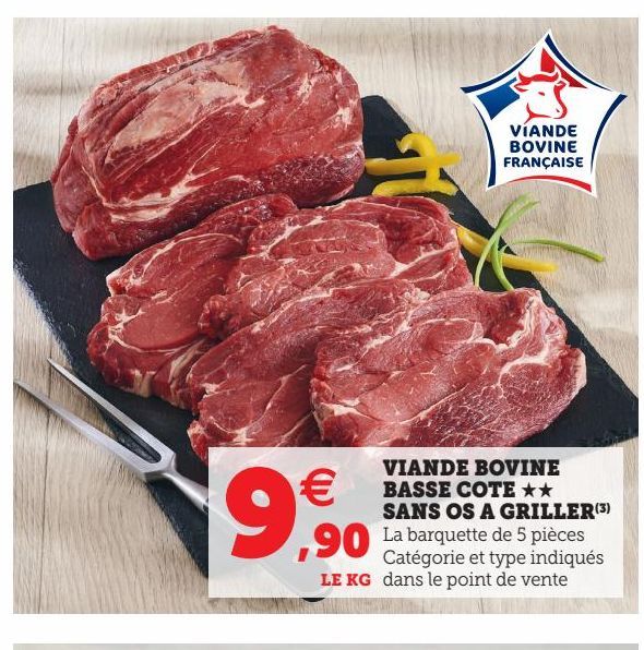 VIANDE BOVINE BASSE COTE ££ SANS OS A GRILLER(3)