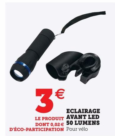 éclairage avant led 50 lumens