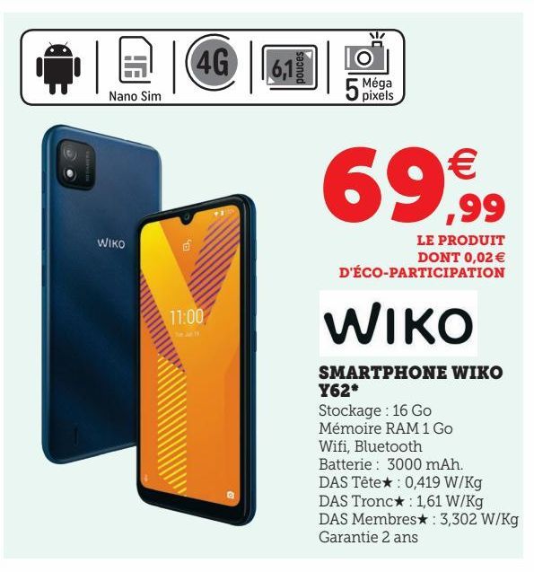 Smartphones Wiko Y62*