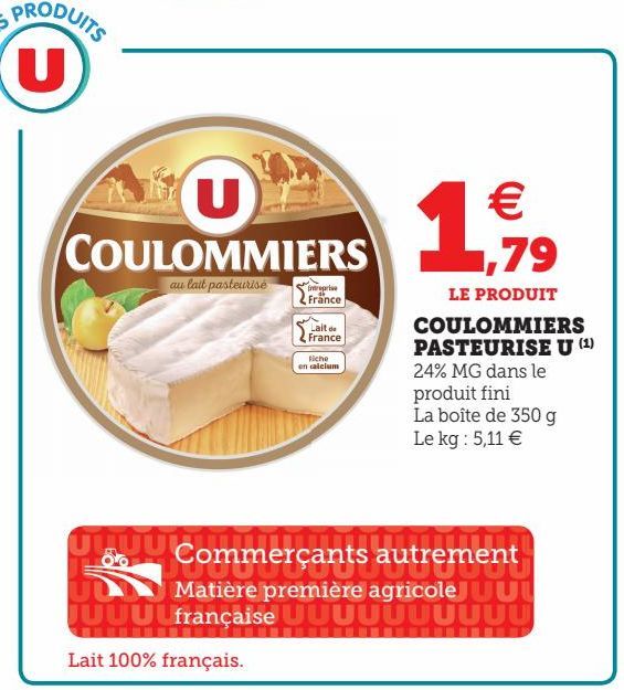 COULOMMIERS PASTEURISE U 