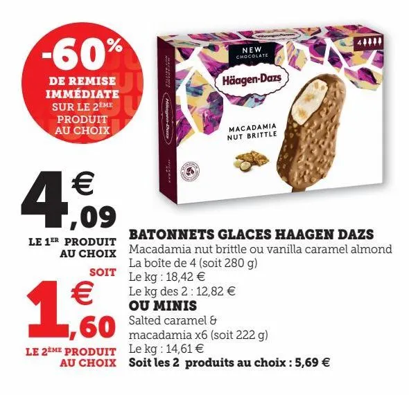 batonnets glaces haagen dazs 