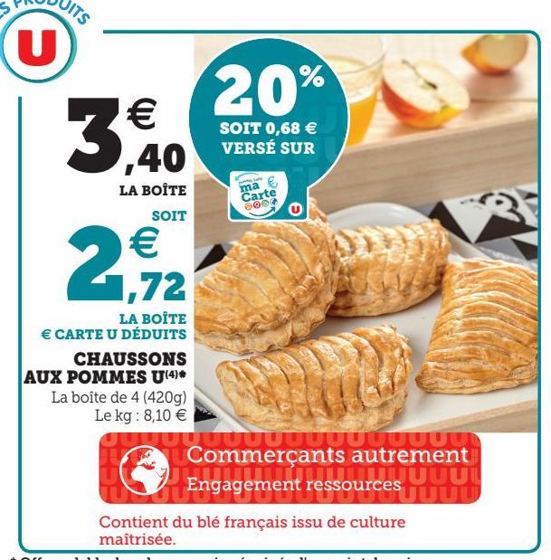 CHAUSSONS AUX POMMES U