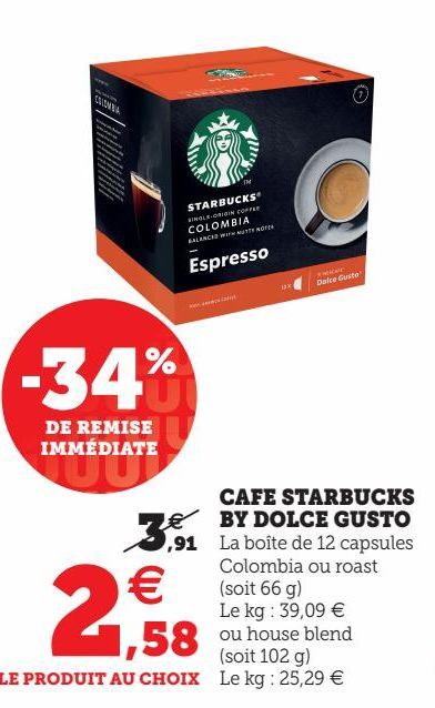 CAFE STARBUCKS BY DOLCE GUSTO 