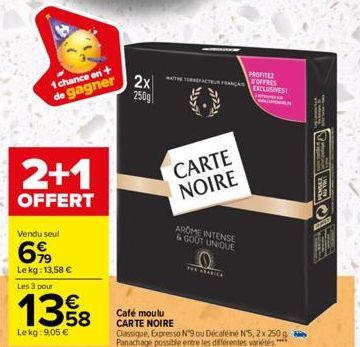 café moulu Carte noire