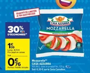 mozzarella casa azzurra