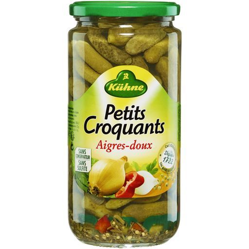 CORNICHONS PETITS  CROQUANTS AIGRES- DOUX KÜHNE