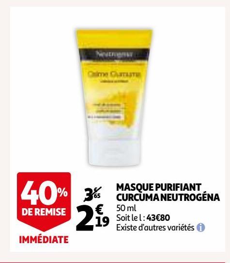 MASQUE PURIFIANT CURCUMA NEUTROGÉNA