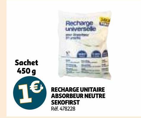 RECHARGE UNITAIRE ABSORBEUR NEUTRE SEKOFIRST