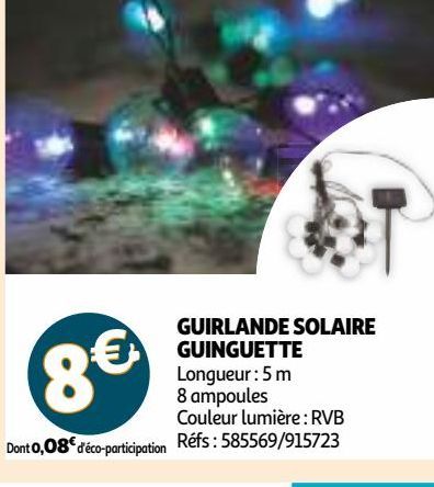 GUIRLANDE SOLAIRE GUINGUETTE