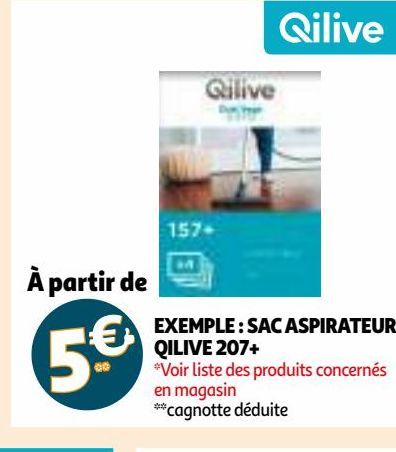 EXEMPLE : SAC ASPIRATEUR QILIVE 207+