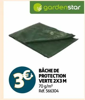 bâche de protection verte 2x3 m
