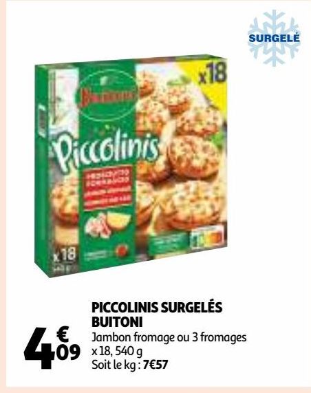 PICCOLINIS SURGELÉS BUITONI