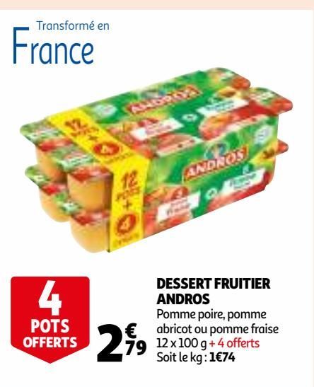 DESSERT FRUITIER ANDROS