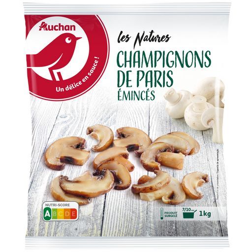 CHAMPIGNONS DE PARIS ÉMINCÉS SURGELÉS AUCHAN